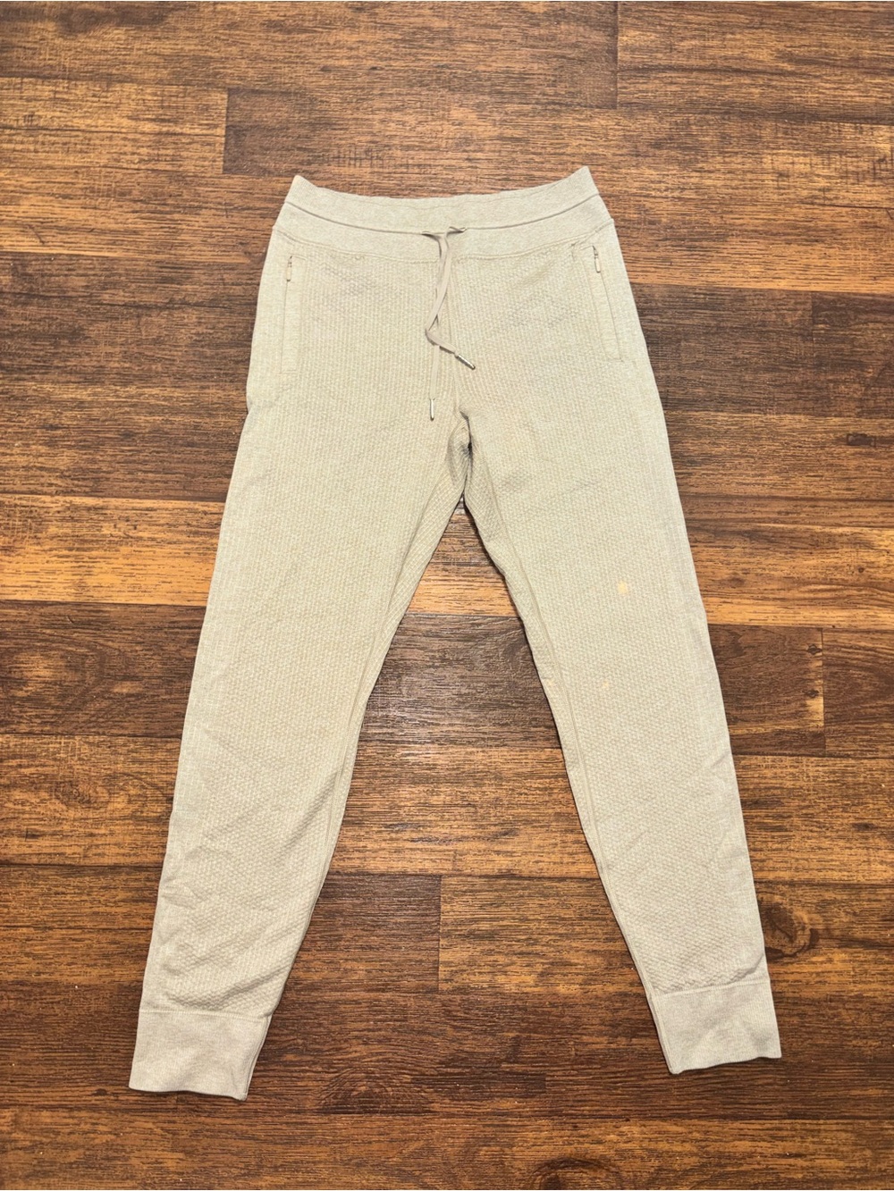 lululemon athletica Men's Light Beige Waffle Knit Joggers